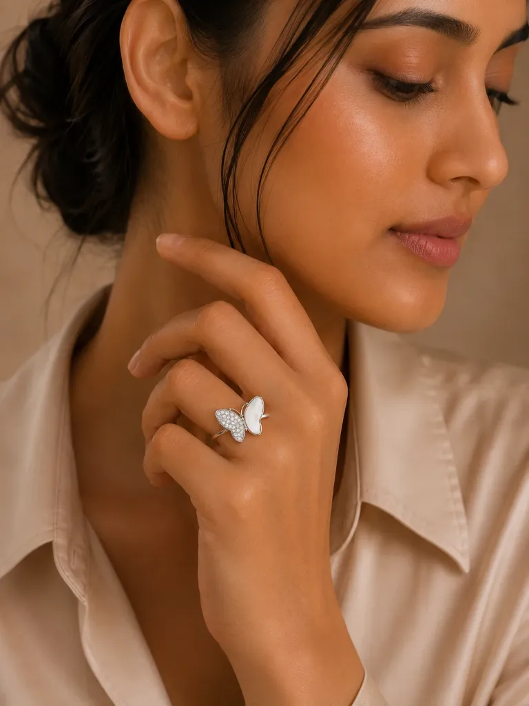 Butterfly Silver Ring for Women