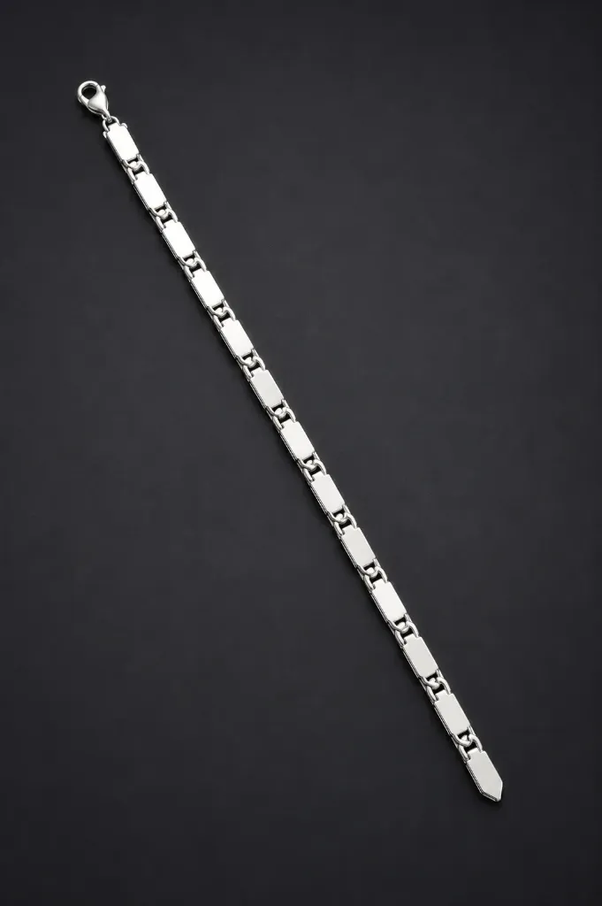 Block Link Bracelet for Men