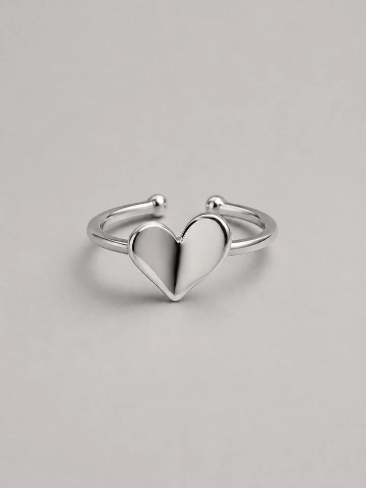 925 Silver Heart Ring – Dainty Woman Jewelry