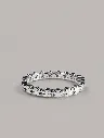 Floral Inspired 925 Woman Silver Band