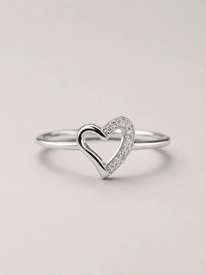 925 Silver Woman Love Curve Ring