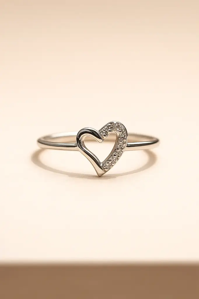 925 Silver Woman Love Curve Ring