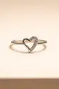 925 Silver Woman Love Curve Ring
