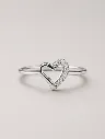 925 Silver Woman Love Curve Ring