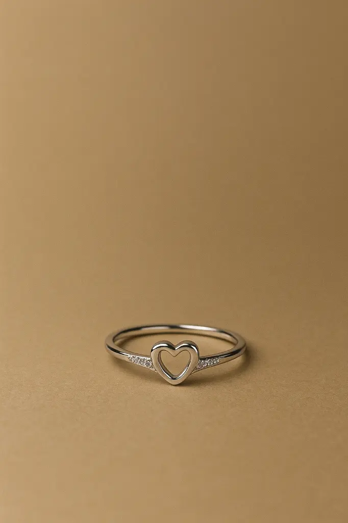 925 Silver Woman's Mini Heart Ring