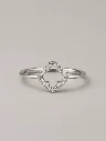 925 Silver Woman's Quatrefoil Sparkle Ring