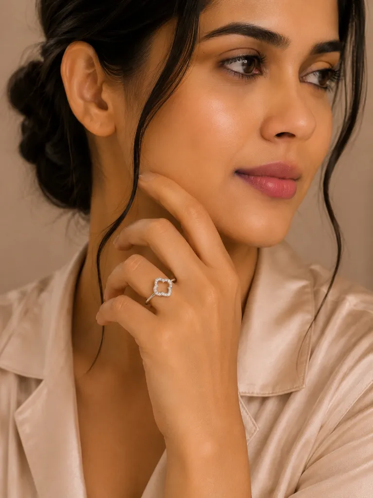 Clover Silver Ring for Women