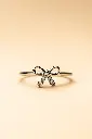 Delicate 925 Silver Woman's Bow Ring