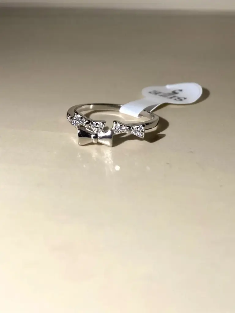 925 Silver Woman's Twin Bow Ring