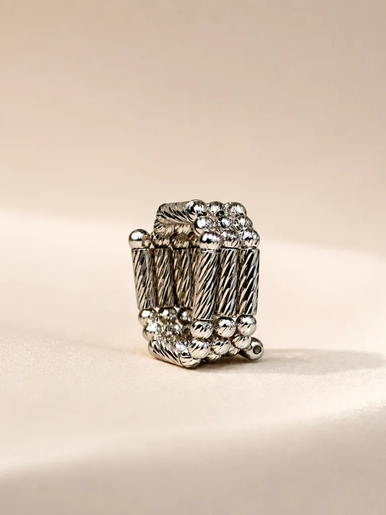 Silver Ring Bracelet for Women – Magnetic Minimal Design