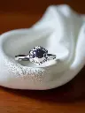 Hexagon Silver Ring for Women