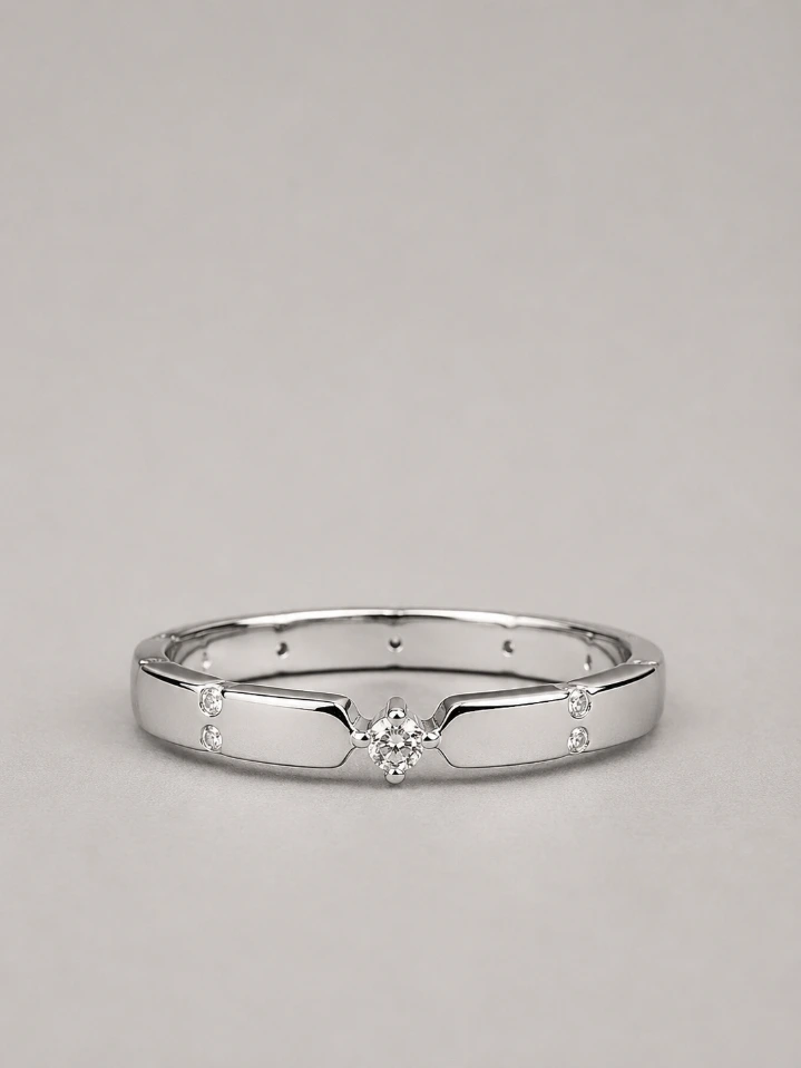 Slim Diamond Accent Band for Woman