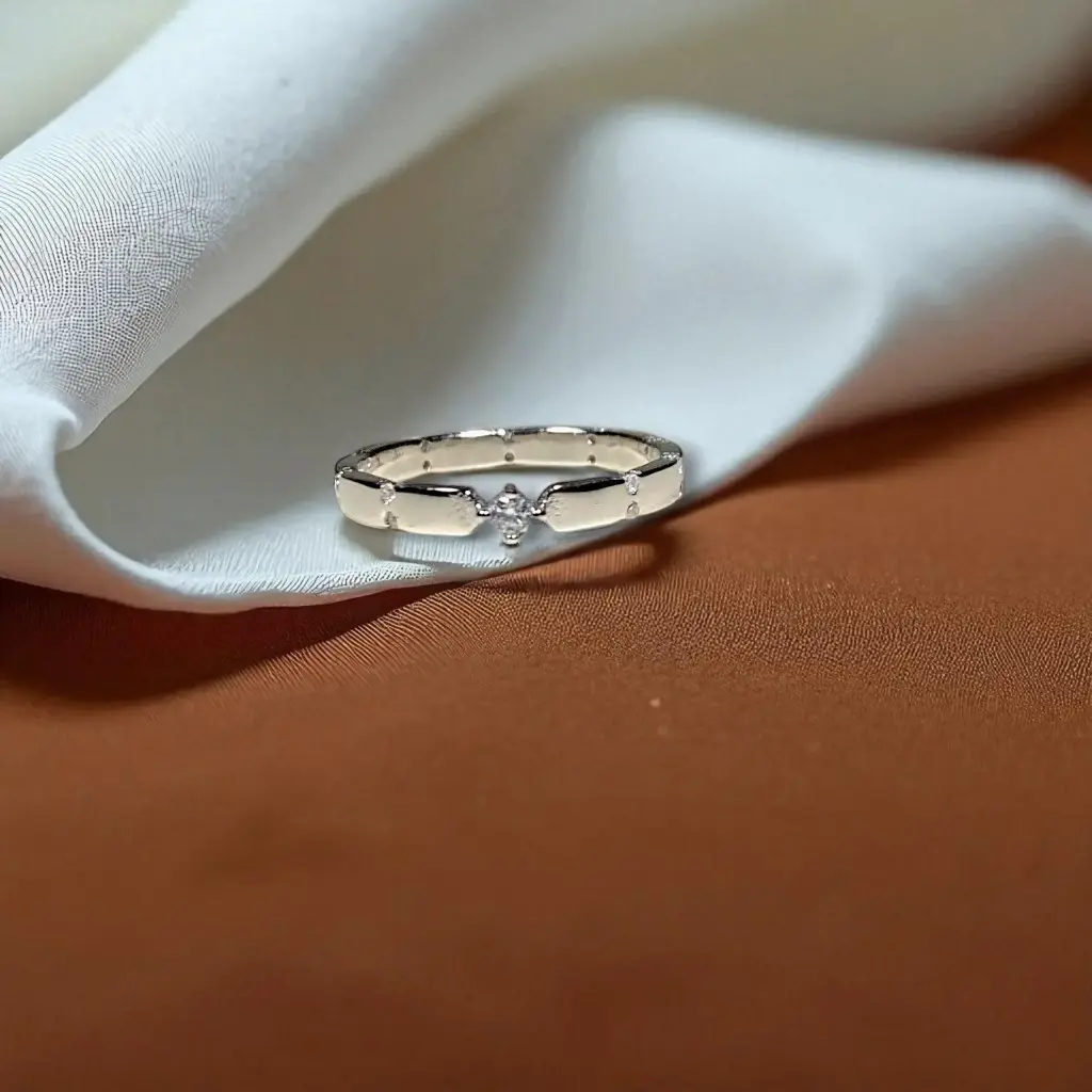 Slim Diamond Accent Band for Woman