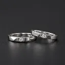 Italian Solitaire Couple Rings