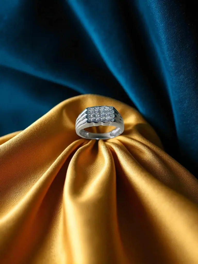 925 Silver Diamond Men’s Ring