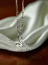 925 Silver Twin-Line Woman Butterfly Chain