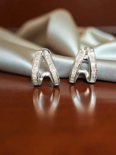 Luxury 925 Silver Chunky Hoops Earring – Refined Everyday Elegance