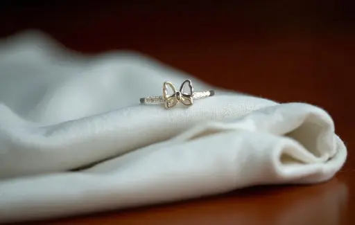 Woman’s 925 Diamond Butterfly Ring