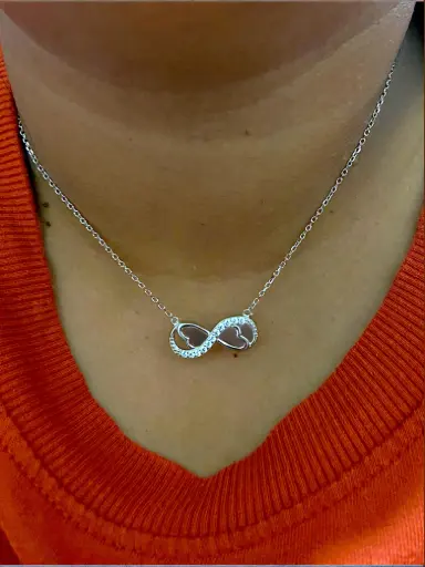 Sterling Silver Infinity Heart Chain for Woman – Elegant & Minimal