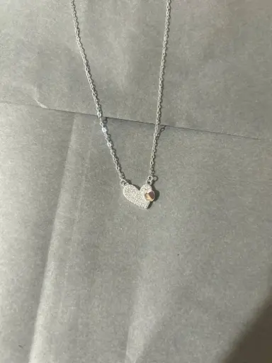 Elegant 925 Silver Heart Pendant Chain for Woman