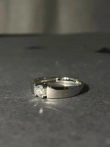 925 Adjustable Solitaire Ring for Men – Minimal Luxury Style