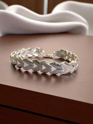 Men's Stylish 925 Silver Cuban Link Bracelet – Hollow, Premium Design