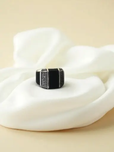 Turkish Silver Men’s Ring – Bold 925 Oxidized Finish