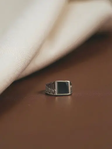 Turkish 925 Silver Ring – Bold Oxidized Elegance for Men