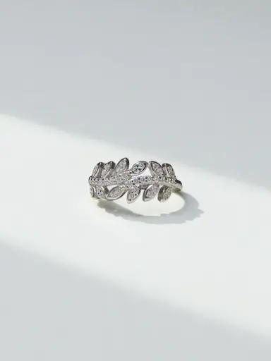 Sterling Silver Floral Ring for Woman – Timeless Botanical Elegance