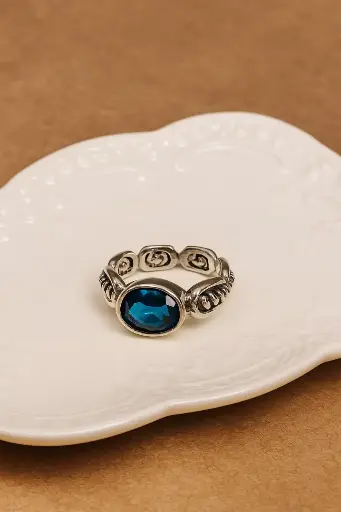 Men’s Silver Ring Blue Stone – Playful & Premium 925 Silver