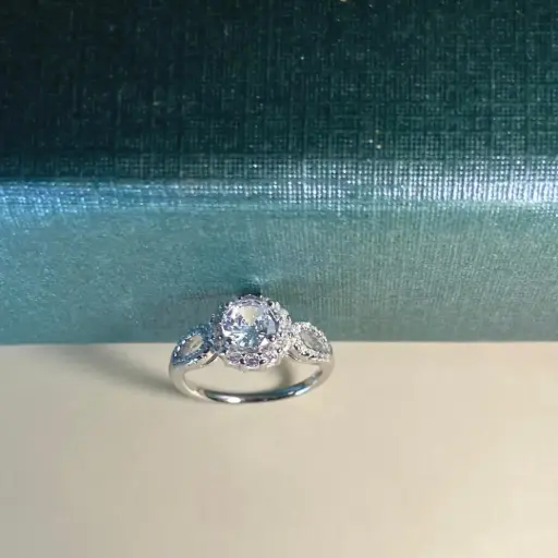 925 Silver Diamond Spark Ring for Woman