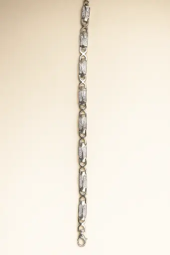 925 Sterling Silver Bracelet for Men – Stone Detail