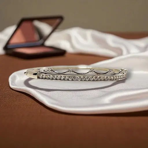 Crown-Inspired 925 Kada for Woman