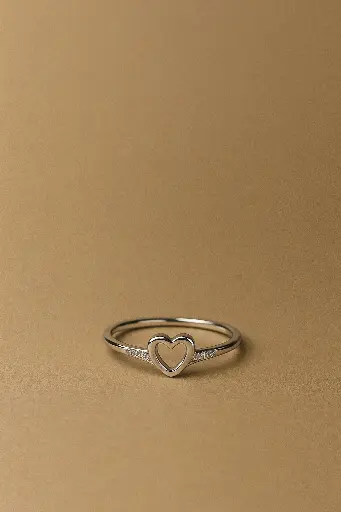925 Silver Woman's Mini Heart Ring