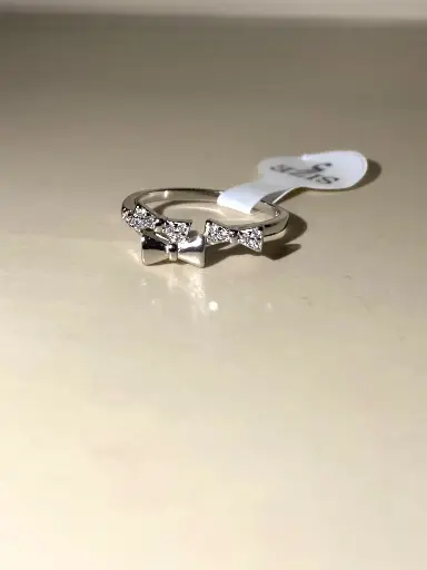 925 Silver Woman's Twin Bow Ring